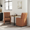 vidaXL Kerekes Étkező Székek 2 pcs Barna 58 x 67 x 97 cm Műbőr