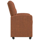 vidaXL Kerekes Étkező Székek 2 pcs Barna 58 x 67 x 97 cm Műbőr