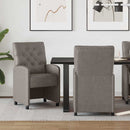 vidaXL Kerekes Étkező Székek 2 pcs Szürke 58 x 67 x 97 cm Műbőr