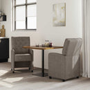 vidaXL Kerekes Étkező Székek 2 pcs Szürke 58 x 67 x 97 cm Műbőr