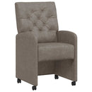 vidaXL Kerekes Étkező Székek 2 pcs Szürke 58 x 67 x 97 cm Műbőr
