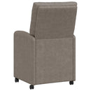 vidaXL Kerekes Étkező Székek 2 pcs Szürke 58 x 67 x 97 cm Műbőr