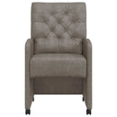 vidaXL Kerekes Étkező Székek 2 pcs Szürke 58 x 67 x 97 cm Műbőr