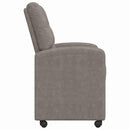 vidaXL Kerekes Étkező Székek 2 pcs Szürke 58 x 67 x 97 cm Műbőr