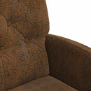 vidaXL Kerekes Étkező Székek 2 pcs Barna 58 x 67 x 97 cm Műsuede Bőr