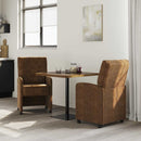 vidaXL Kerekes Étkező Székek 2 pcs Barna 58 x 67 x 97 cm Műsuede Bőr
