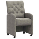 vidaXL Kerekes Étkező Székek 2 pcs Világosszürke 58 x 67 x 97 cm