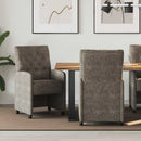 vidaXL Kerekes Étkező Székek 2 pcs Sötétszürke 58 x 67 x 97 cm