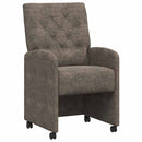 vidaXL Kerekes Étkező Székek 2 pcs Sötétszürke 58 x 67 x 97 cm