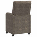 vidaXL Kerekes Étkező Székek 2 pcs Sötétszürke 58 x 67 x 97 cm