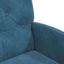 vidaXL Kerekes Étkező Székek 2 pcs Kék 58 x 67 x 97 cm Bársony
