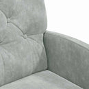vidaXL Kerekes Étkező Székek 2 pcs Világosszürke 58 x 67 x 97 cm
