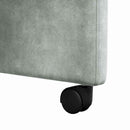 vidaXL Kerekes Étkező Székek 2 pcs Világosszürke 58 x 67 x 97 cm