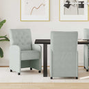 vidaXL Kerekes Étkező Székek 2 pcs Világosszürke 58 x 67 x 97 cm