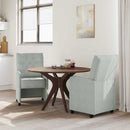 vidaXL Kerekes Étkező Székek 2 pcs Világosszürke 58 x 67 x 97 cm