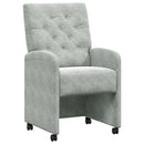 vidaXL Kerekes Étkező Székek 2 pcs Világosszürke 58 x 67 x 97 cm
