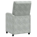 vidaXL Kerekes Étkező Székek 2 pcs Világosszürke 58 x 67 x 97 cm
