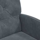 vidaXL Kerekes Étkező Székek 2 pcs Sötétszürke 58 x 67 x 97 cm Bársony