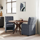 vidaXL Kerekes Étkező Székek 2 pcs Sötétszürke 58 x 67 x 97 cm Bársony