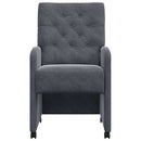vidaXL Kerekes Étkező Székek 2 pcs Sötétszürke 58 x 67 x 97 cm Bársony