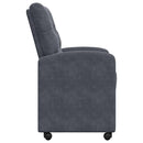 vidaXL Kerekes Étkező Székek 2 pcs Sötétszürke 58 x 67 x 97 cm Bársony