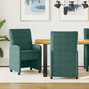 vidaXL Kerekes Étkező Székek 2 pcs Sötétzöld 58 x 67 x 97 cm Bársony