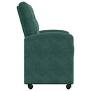 vidaXL Kerekes Étkező Székek 2 pcs Sötétzöld 58 x 67 x 97 cm Bársony