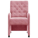 vidaXL Kerekes Étkező Székek 2 pcs Rózsaszín 58 x 67 x 97 cm Bársony