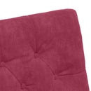 vidaXL Kerekes Étkező Székek 2 pcs bordó 58 x 67 x 97 cm Bársony
