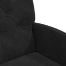 vidaXL Kerekes Étkező Székek 2 pcs Fekete 58 x 67 x 97 cm Bársony