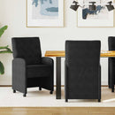 vidaXL Kerekes Étkező Székek 2 pcs Fekete 58 x 67 x 97 cm Bársony