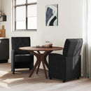 vidaXL Kerekes Étkező Székek 2 pcs Fekete 58 x 67 x 97 cm Bársony