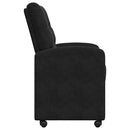 vidaXL Kerekes Étkező Székek 2 pcs Fekete 58 x 67 x 97 cm Bársony