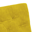 vidaXL Kerekes Étkező Székek 2 pcs Sárga 58 x 67 x 97 cm Bársony