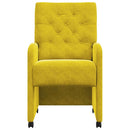 vidaXL Kerekes Étkező Székek 2 pcs Sárga 58 x 67 x 97 cm Bársony