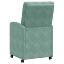 vidaXL Kerekes Étkező Székek 2 pcs tengerzöld 58 x 67 x 97 cm Bársony