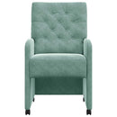 vidaXL Kerekes Étkező Székek 2 pcs tengerzöld 58 x 67 x 97 cm Bársony