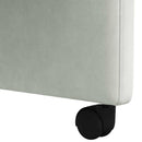 vidaXL Kerekes Étkező Székek 2 pcs Világosszürke 58 x 65 x 98 cm