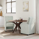 vidaXL Kerekes Étkező Székek 2 pcs Világosszürke 58 x 65 x 98 cm