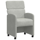 vidaXL Kerekes Étkező Székek 2 pcs Világosszürke 58 x 65 x 98 cm