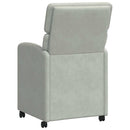 vidaXL Kerekes Étkező Székek 2 pcs Világosszürke 58 x 65 x 98 cm