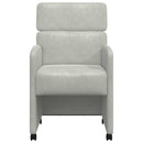 vidaXL Kerekes Étkező Székek 2 pcs Világosszürke 58 x 65 x 98 cm