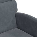 vidaXL Kerekes Étkező Székek 2 pcs Sötétszürke 58 x 65 x 98 cm Bársony
