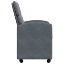 vidaXL Kerekes Étkező Székek 2 pcs Sötétszürke 58 x 65 x 98 cm Bársony