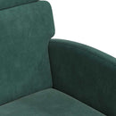 vidaXL Kerekes Étkező Székek 2 pcs Sötétzöld 58 x 65 x 98 cm Bársony