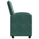 vidaXL Kerekes Étkező Székek 2 pcs Sötétzöld 58 x 65 x 98 cm Bársony