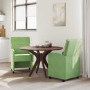 vidaXL Kerekes Étkező Székek 2 pcs Világos zöld 58 x 65 x 98 cm