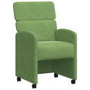vidaXL Kerekes Étkező Székek 2 pcs Világos zöld 58 x 65 x 98 cm