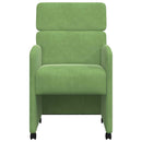 vidaXL Kerekes Étkező Székek 2 pcs Világos zöld 58 x 65 x 98 cm