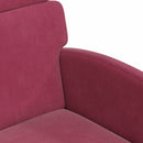 vidaXL Kerekes Étkező Székek 2 pcs bordó 58 x 65 x 98 cm Bársony